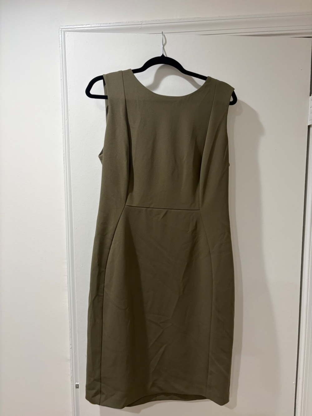 Calvin Klein Olive Green Sleeveless Sheath Dress